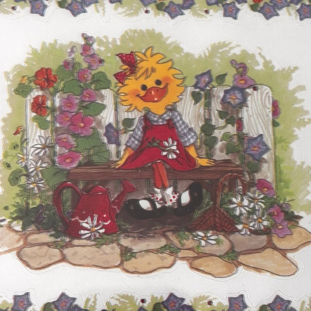 Suzy's Zoo Vintage Stickers 4 Sheets Witzy Duck Garden 9917 Acid Free New